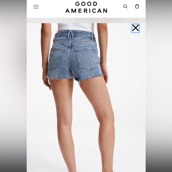 Good American Good Curve Jean Shorts - Picture 2 of 6